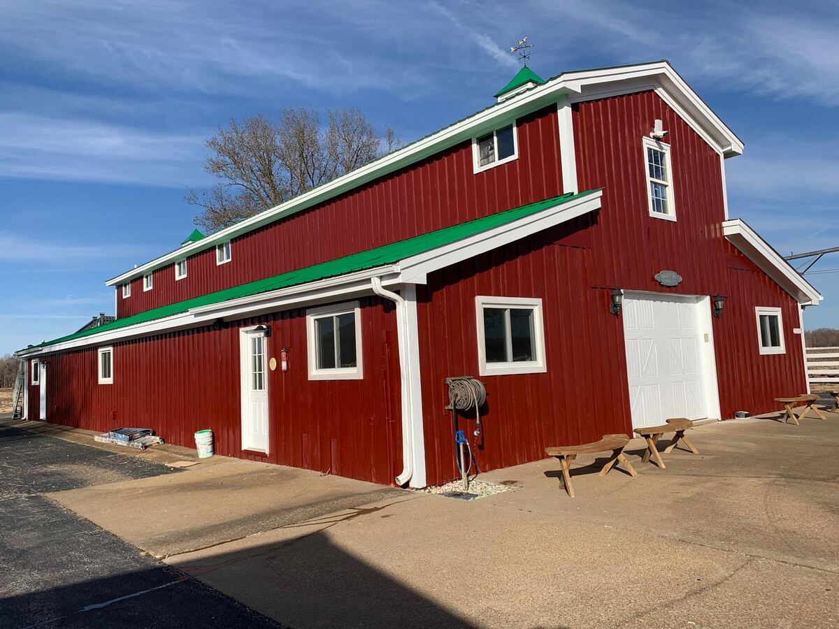 Red barn exterior painting